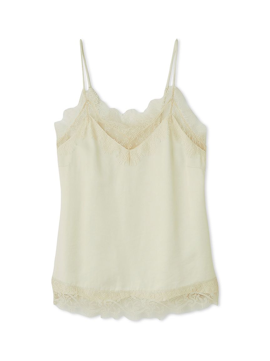 レーストリムサテンスリップキャミソール(ブラウス)｜トップス｜FRAY