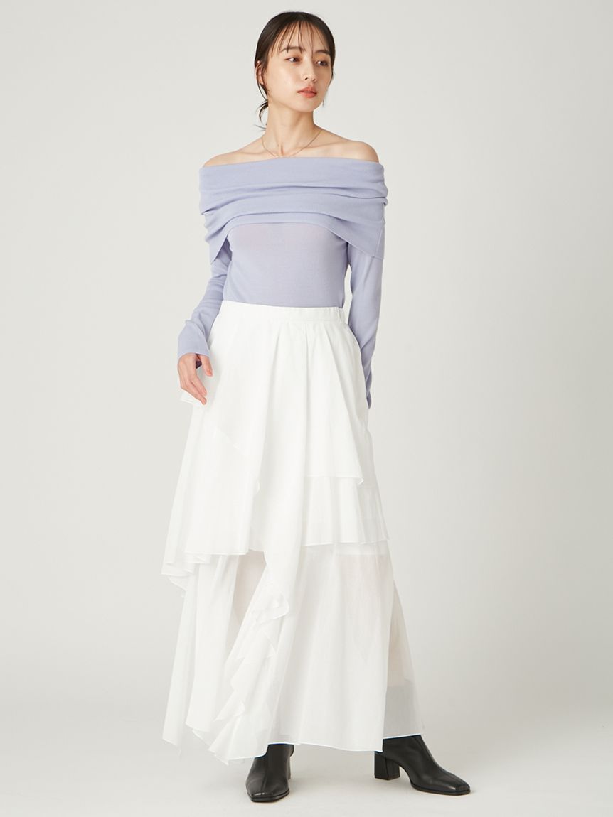 ウールアクリルオフショルプルオーバーニット(ニット)｜トップス｜FRAY