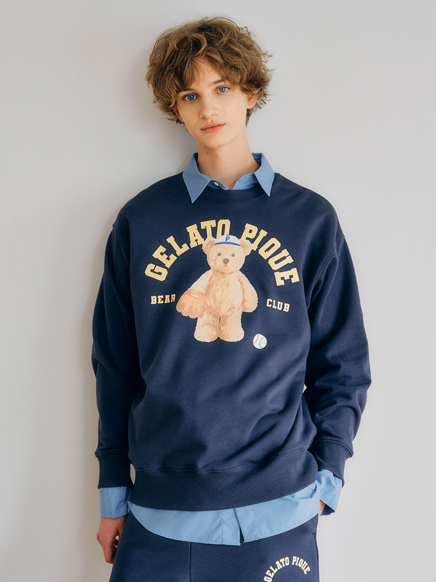 HOMME】スポーティーベア裏毛プルオーバー(カットソー・Tシャツ