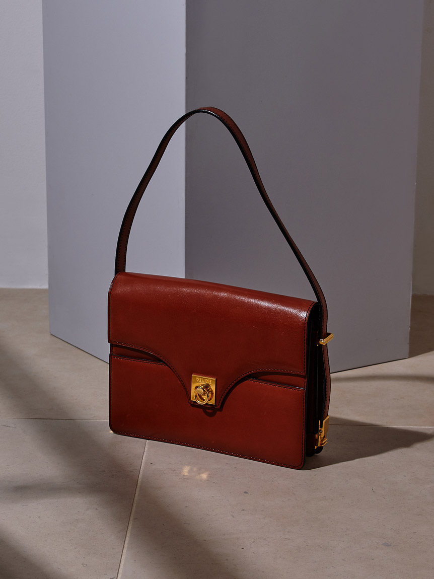 CELINE ロゴターンロックショルダー(ヴィンテージバッグ