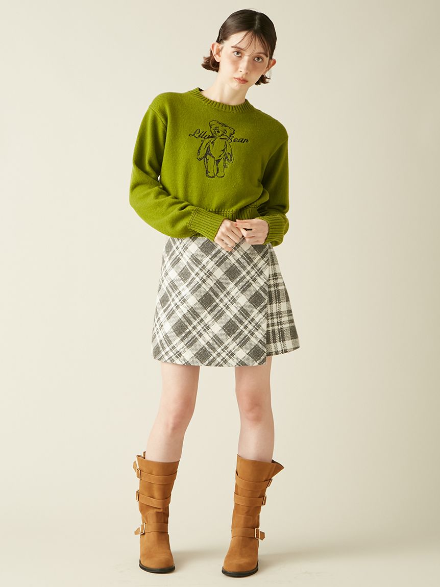 WEB限定サイズ2】ロービングチェックスカショーパン(スカートパンツ