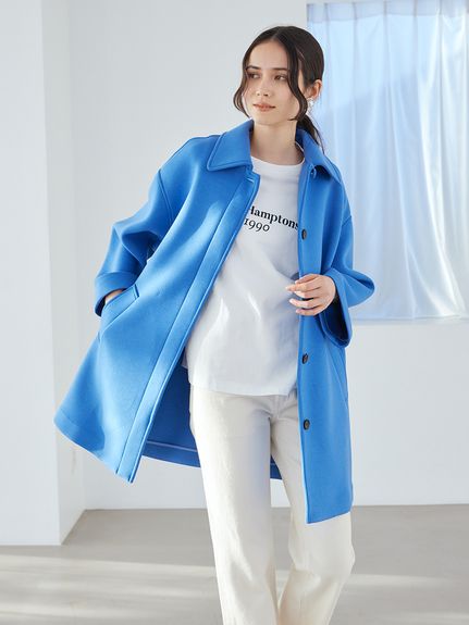 ステンカラーAラインポンチコート(ハーフコート)｜アウター｜Mila