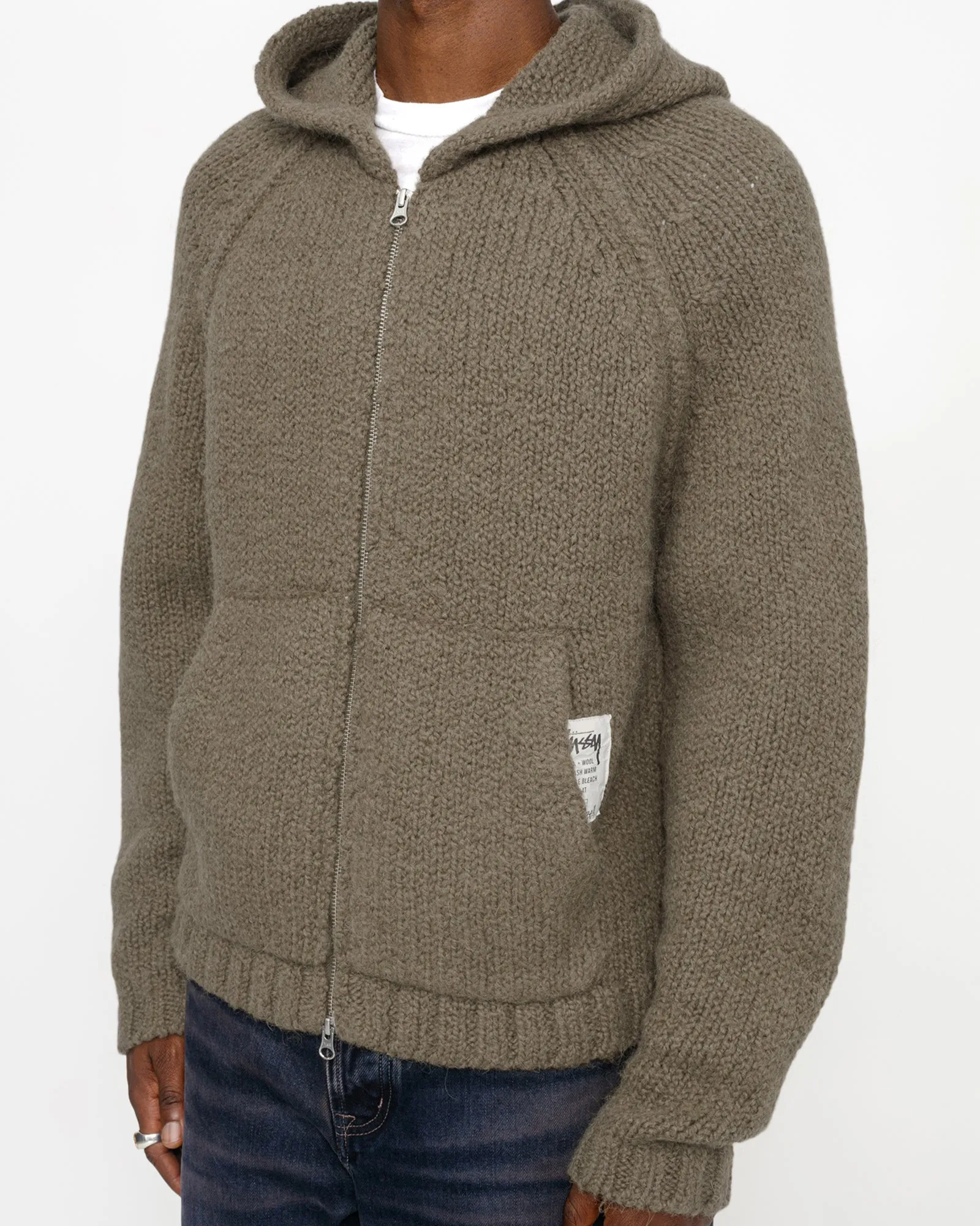 CHUNKY KNIT ZIP HOODIE | Parallel