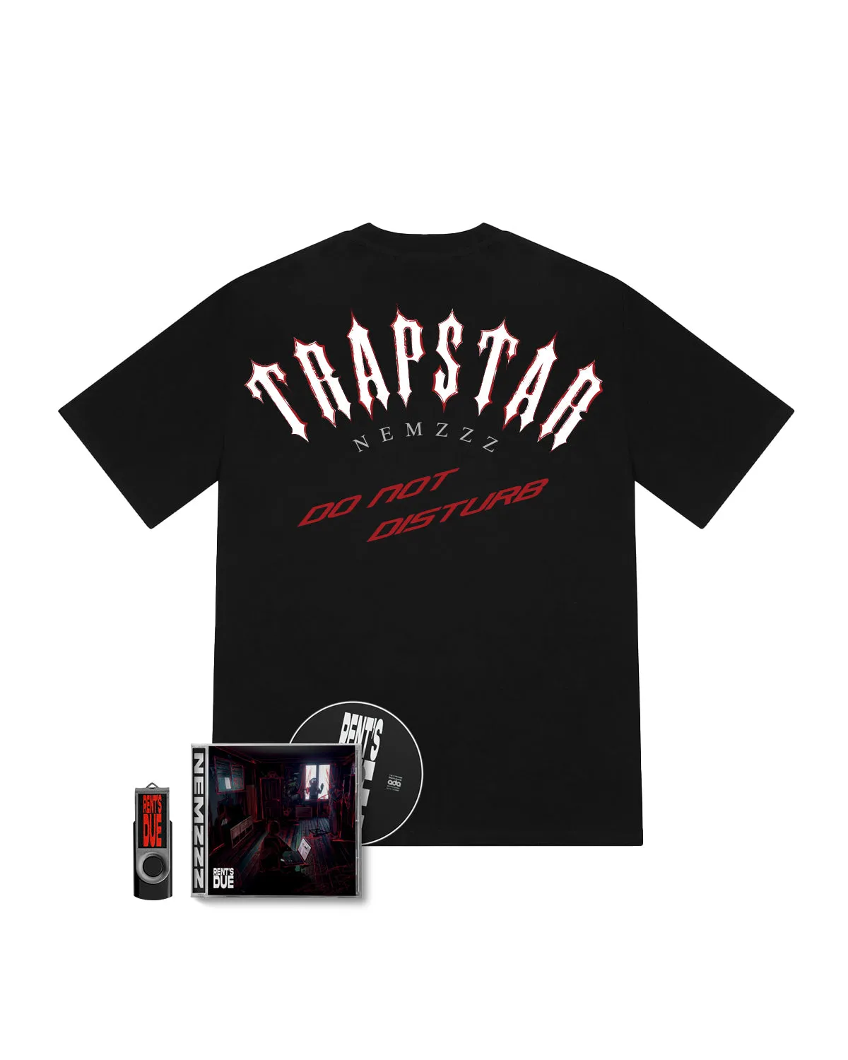 Trapstar x Nemzzz Shooters Tee CD & USB Bundle - Black | Parallel