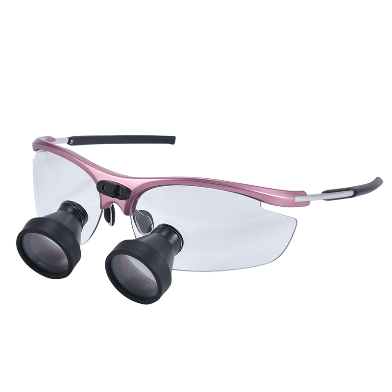 クリアビュールーペ TTLタイプ 2.5倍(樹脂フレーム)ピンク 瞳孔間距離