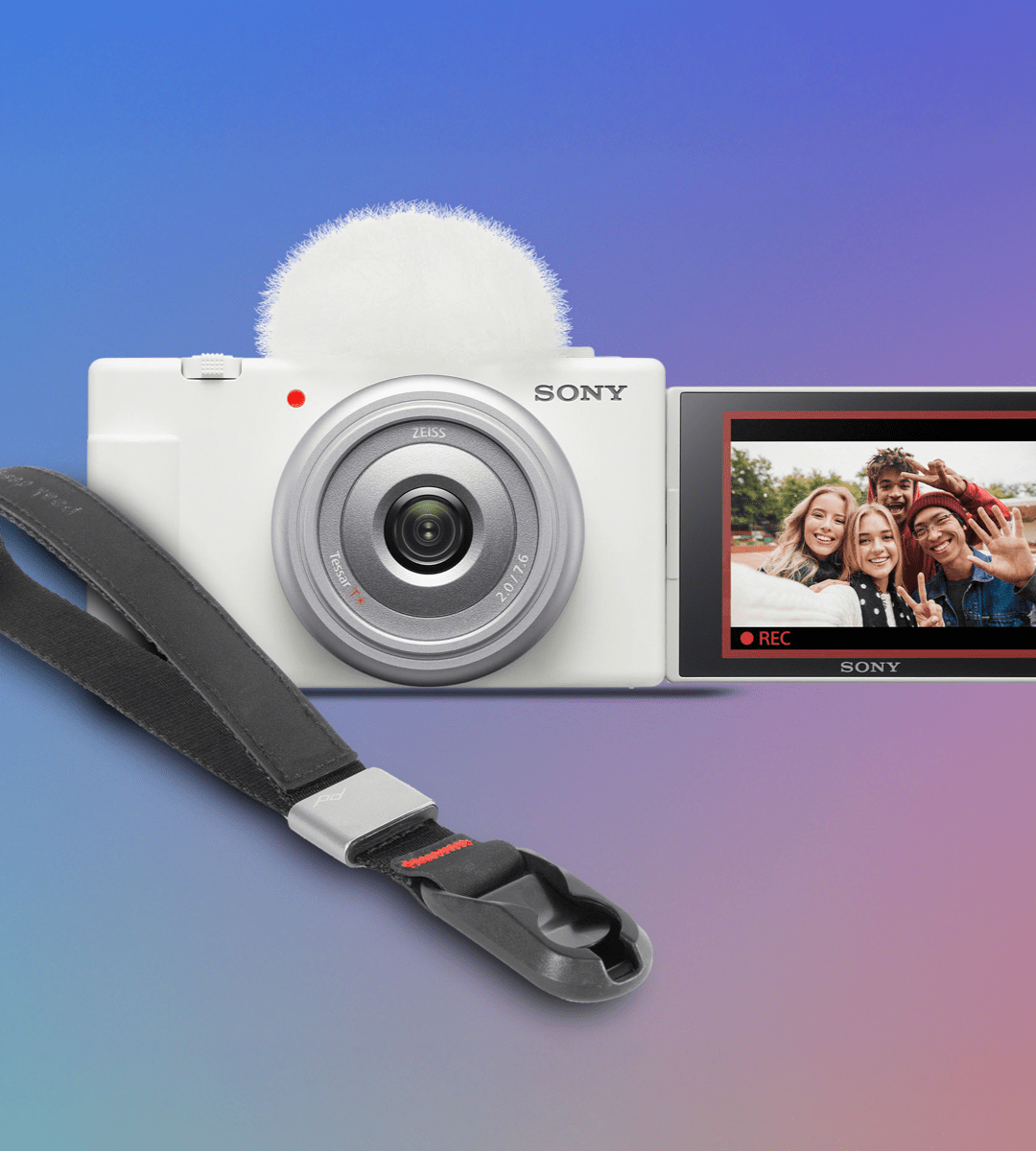 Sony ZV-1F Vlog Camera for Content Creators and Vloggers, White