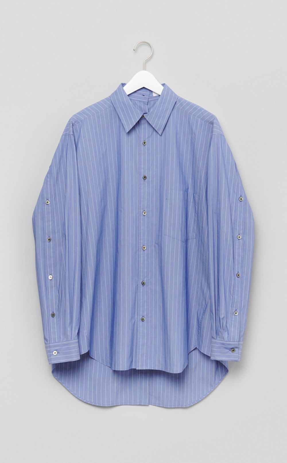 UJOH｜フルオープンストライプシャツ