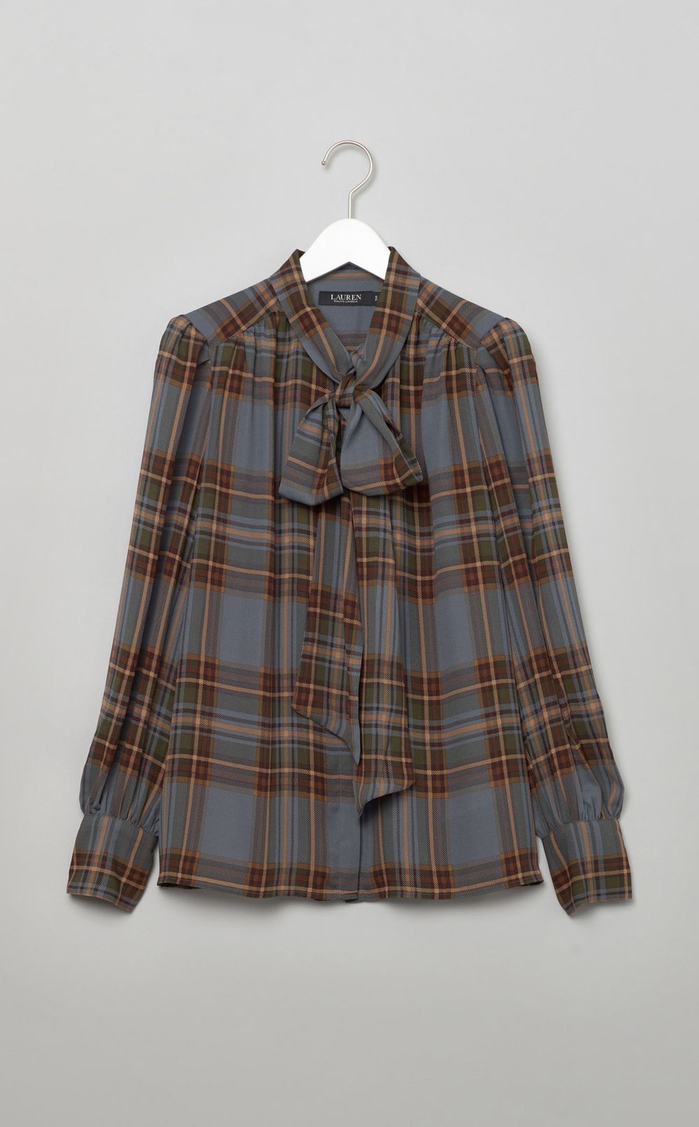 Lauren Ralph Lauren｜ボウタイチェックブラウス