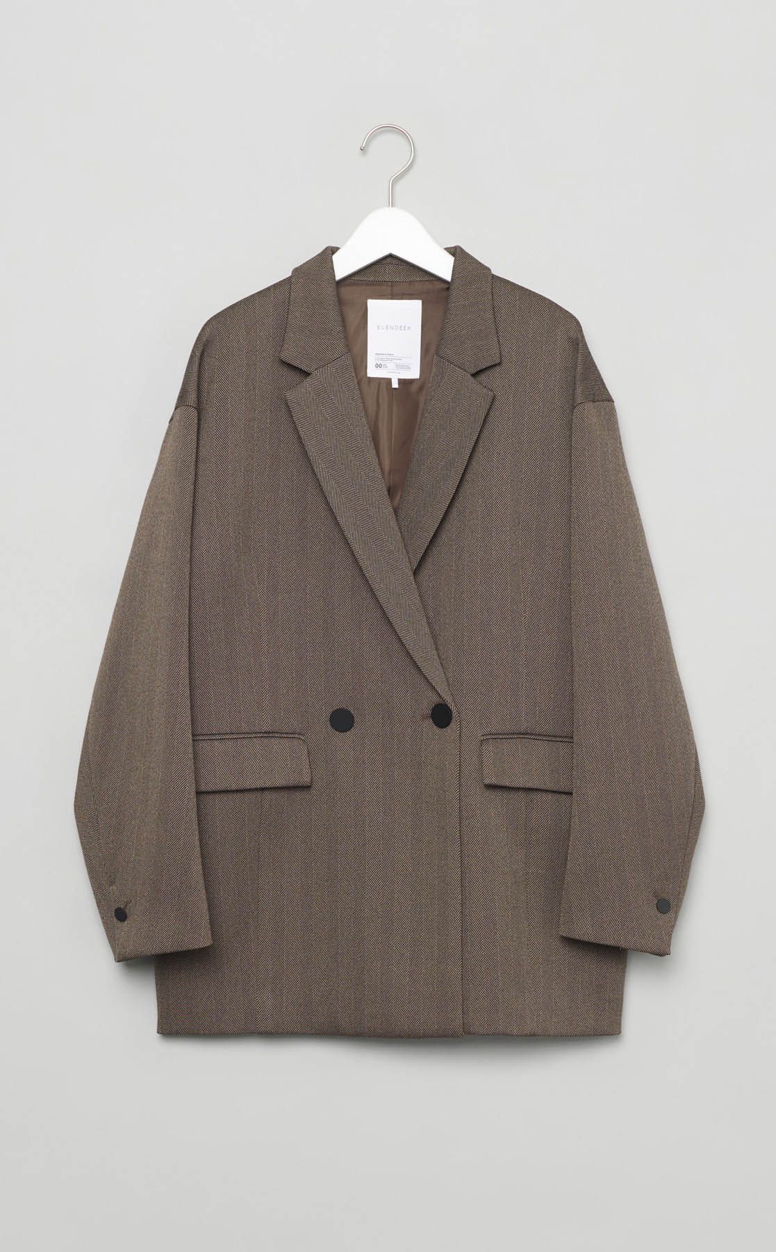 ELENDEEK｜ヘリンボーンオーバージャケット