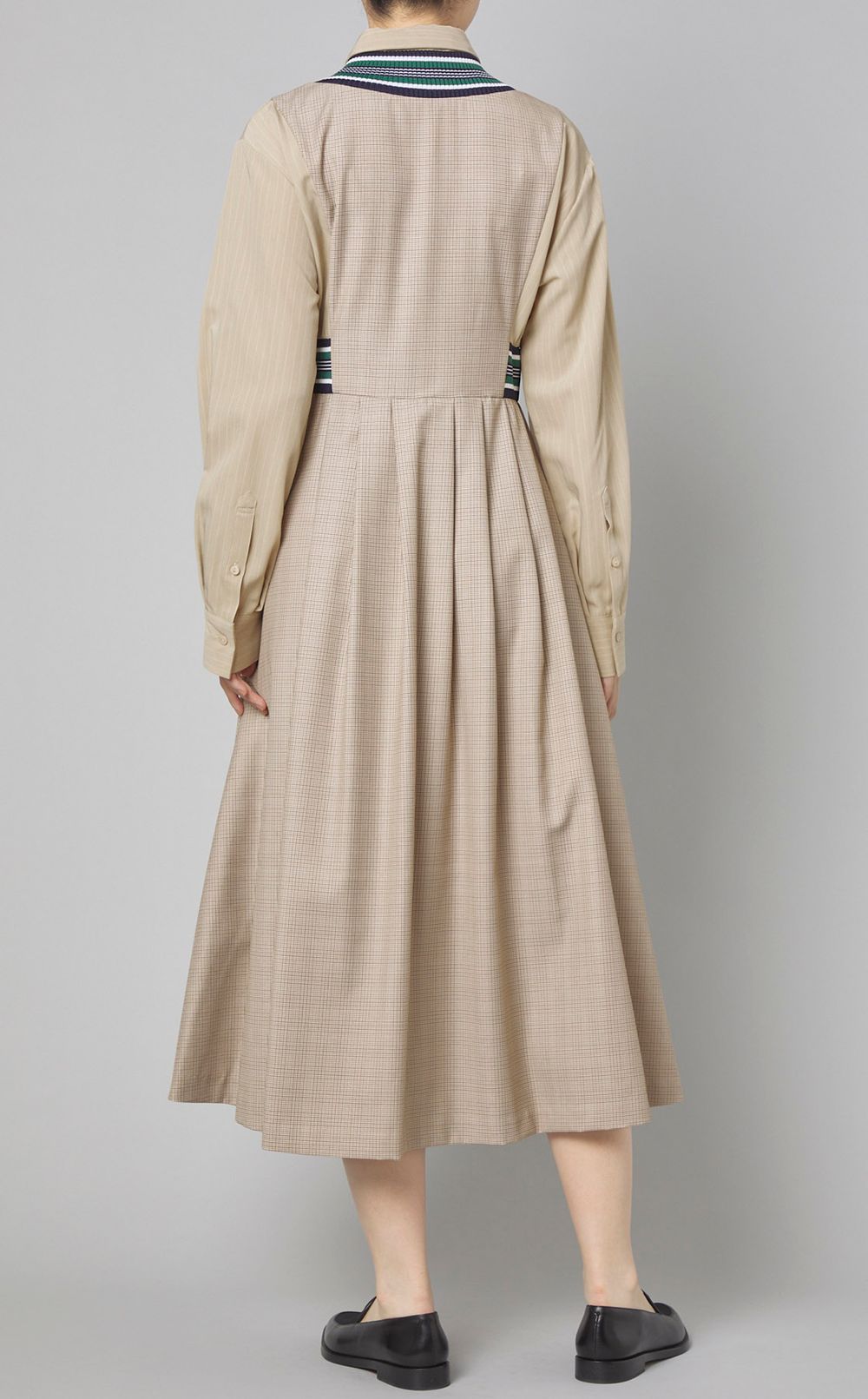 FURFUR｜リブコンビシャツワンピース