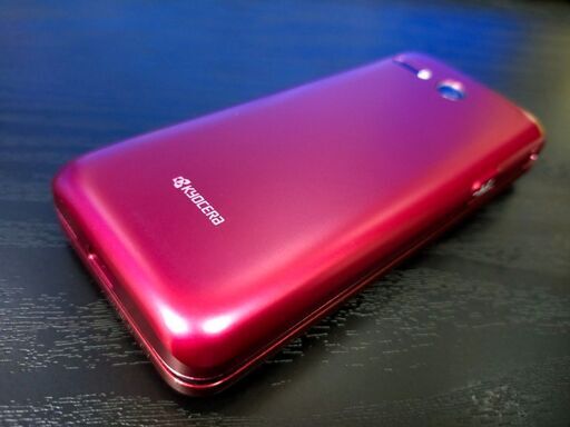 美品 au かんたんケータイ KYF41 赤 SIMロック解除済 利用制限無し
