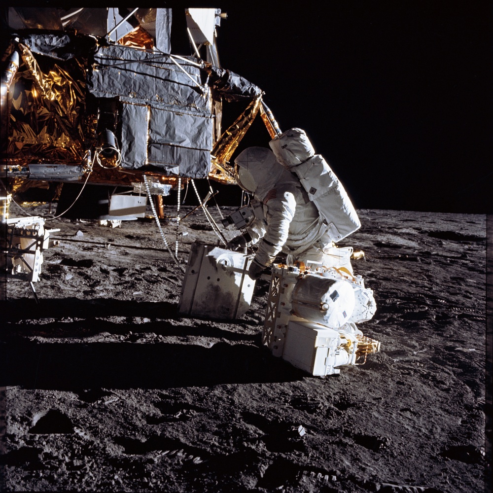 DVIDS - Images - Apollo 12 Mission image - Alan Bean unloads ALSEP