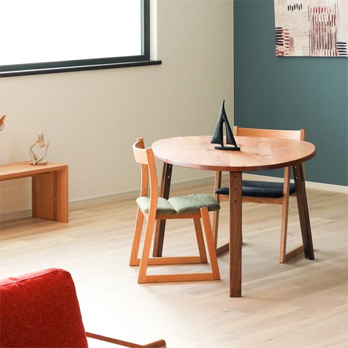 府中家具 若葉家具 Kaname かなめ オムスビテーブル 国産家具 無垢