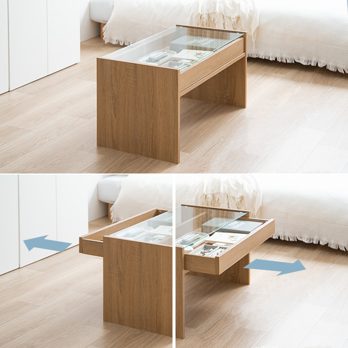 g153017]【幅75cm】Lana ガラス天板センターテーブル ガラステーブル