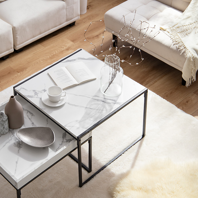 g159017]【2点セット】Planche ネストテーブル 木製テーブル | 家具