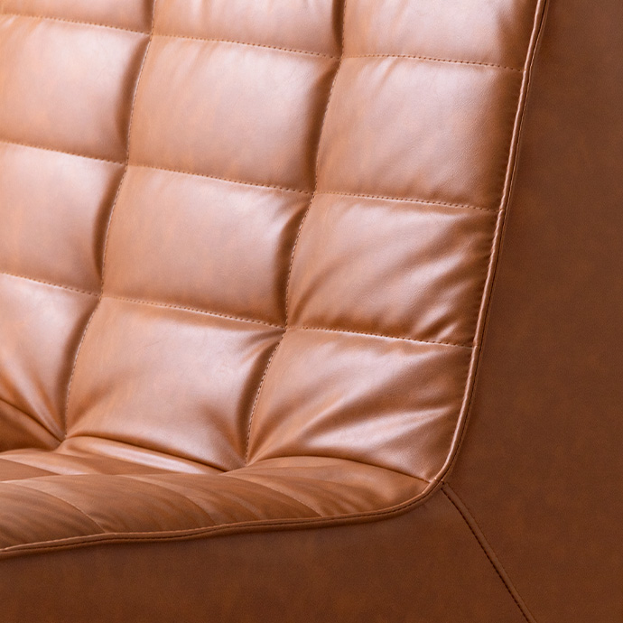 g118033]【単品】Hank PVCレザーソファ 1人掛けソファー | 家具