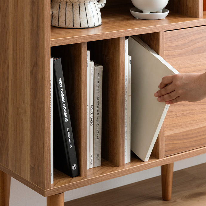 リリーホワイトリリージョン家具本棚ブックシェルフ北欧調白可愛い