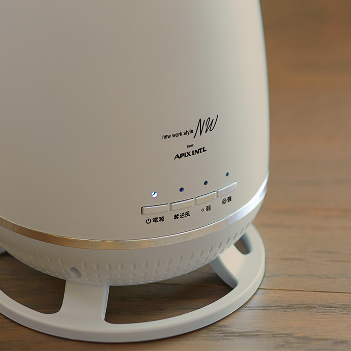 g37300]【幅22cm】New work style 360°セラミックヒーター 加湿器