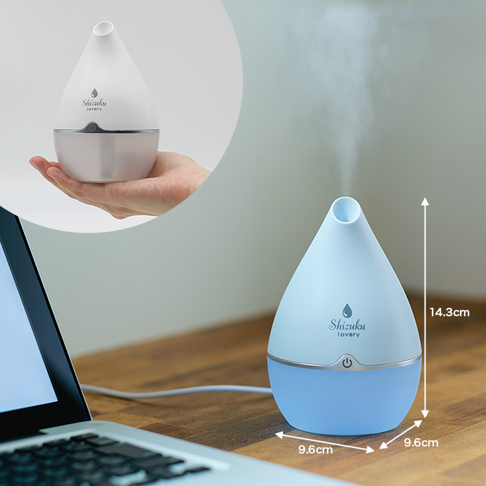 g37293]【容量230ml】Shizuku lovery 超音波式USB加湿器 加湿器