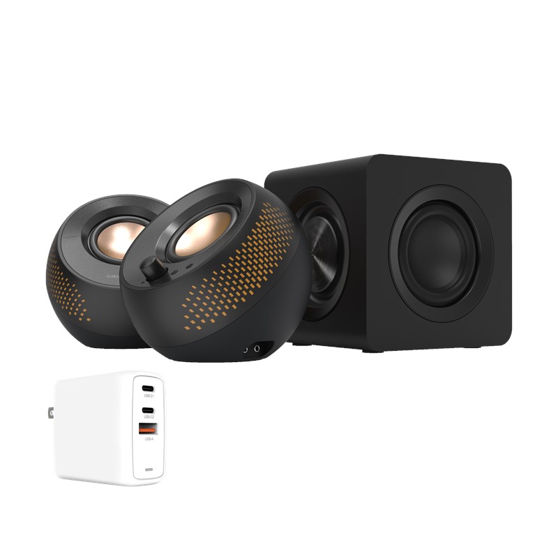 wandog スピーカー Creative Pebble X Plus 67W PD アダプターセット