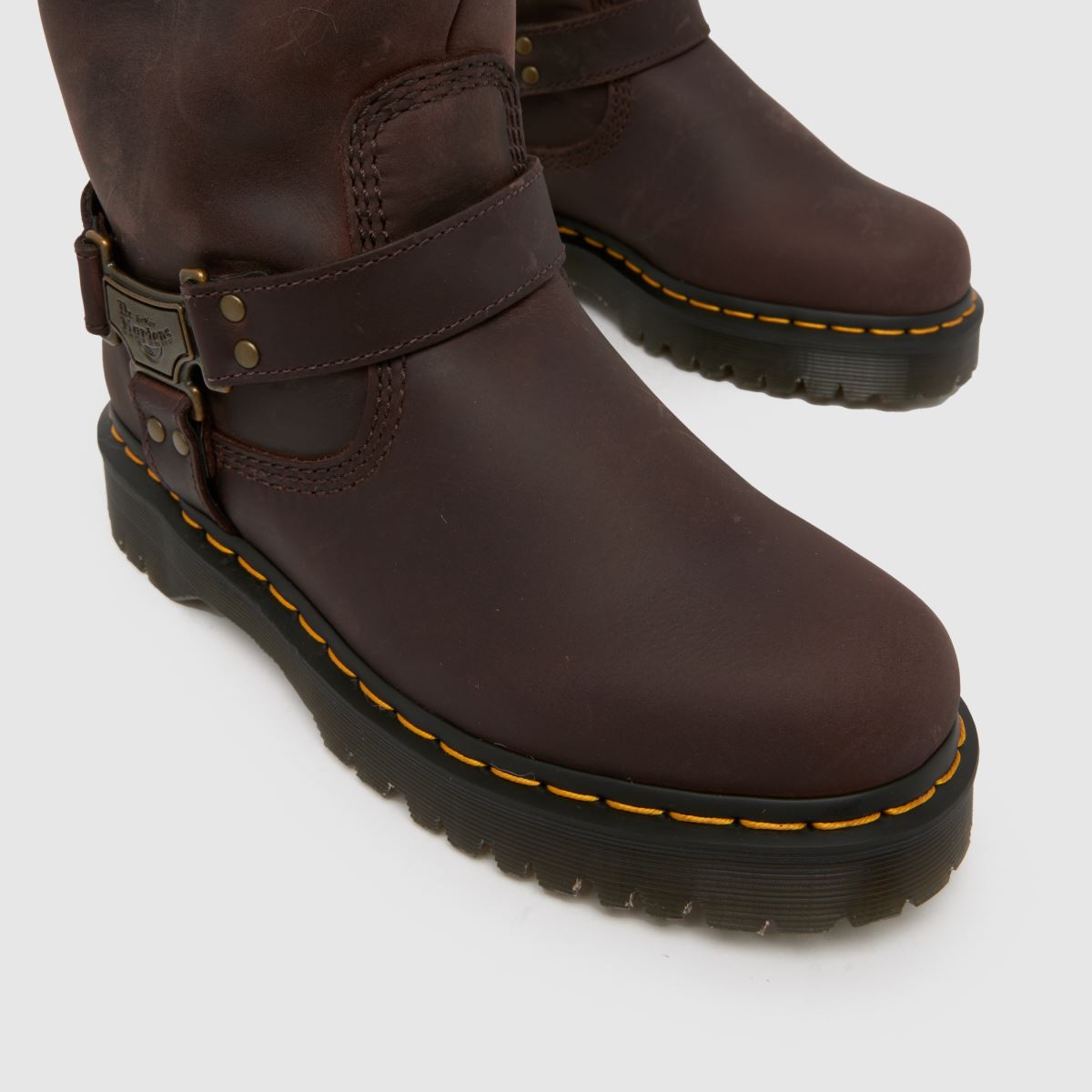 Womens Dark Brown Dr Martens Anistone Hi Boots | schuh