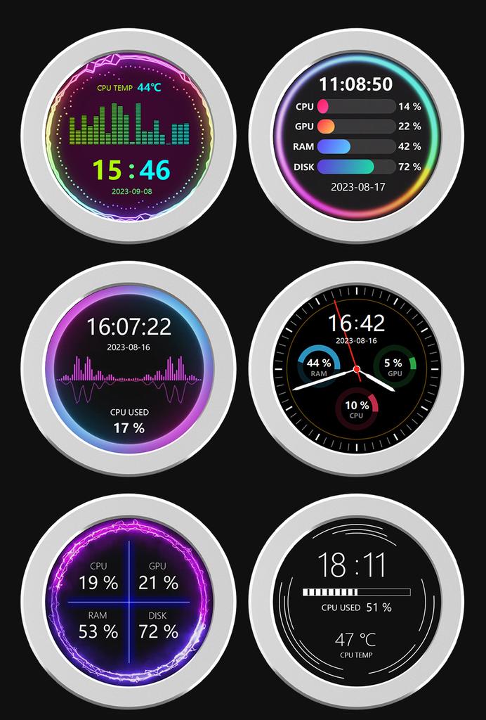 2.1インチ USB円形ディスプレイ（黒） — スイッチサイエンス