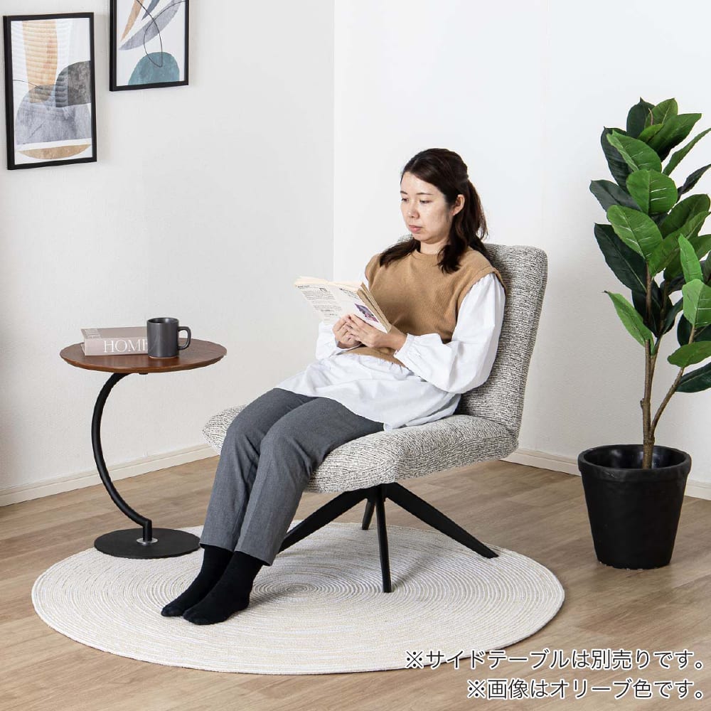 1Pラウンドチェア クーペル1P オリーブ(5Y）オリーブ): ソファ