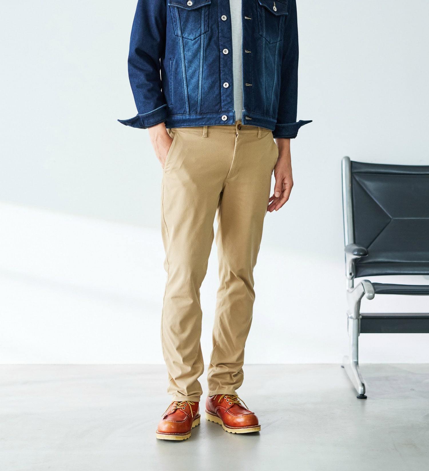 裾上げ無料】ジャージーズ チノ ストレート ニット素材|EDWIN|エドウイン