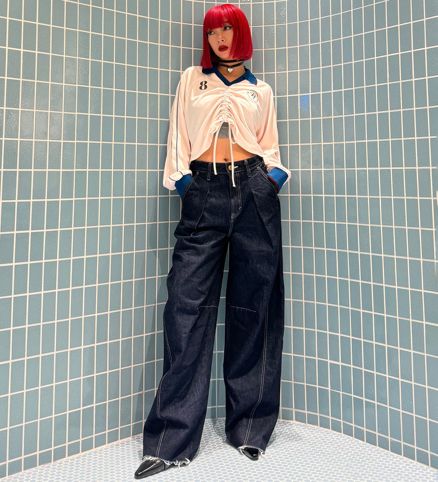 期間限定SALE】【SOMETHING ×PosTokyo】PANEL BALLON WIDE DENIM