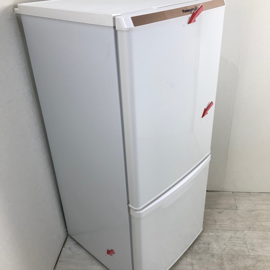 2ドア冷蔵庫 自動霜取りファン式 138L パナソニック NR-B147W-W 2015年