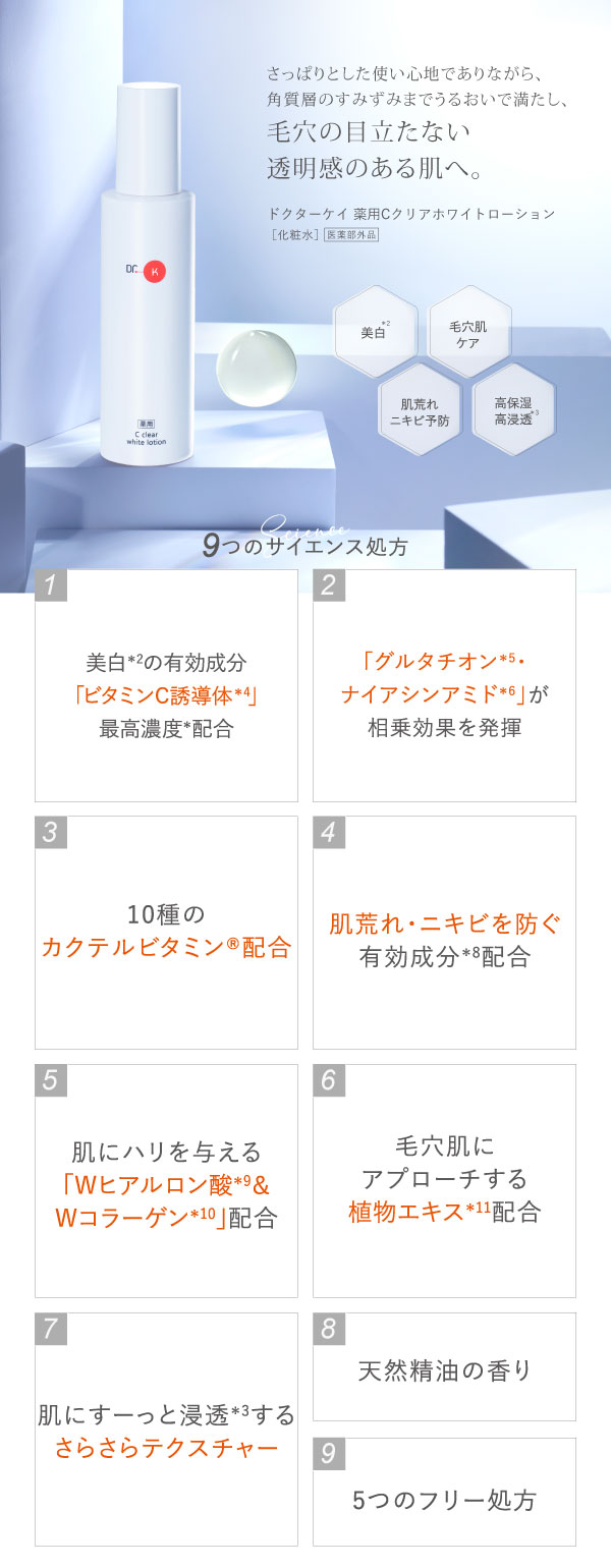 ドクターケイ 薬用Cクリアホワイトローション＜医薬部外品＞｜ドクター