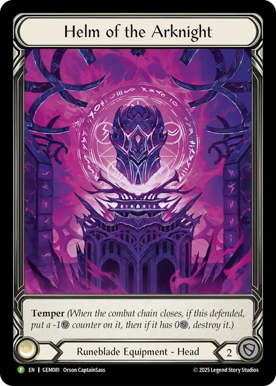 Helm of the Arknight – Flesh & Blood