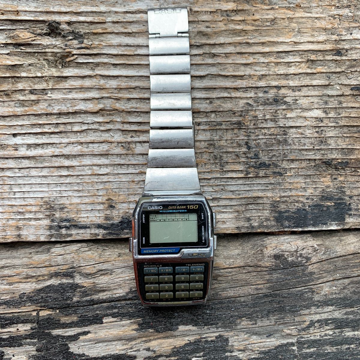 Rare Unique Mens Vintage Watch Casio Calculator Dbc-1500. Data