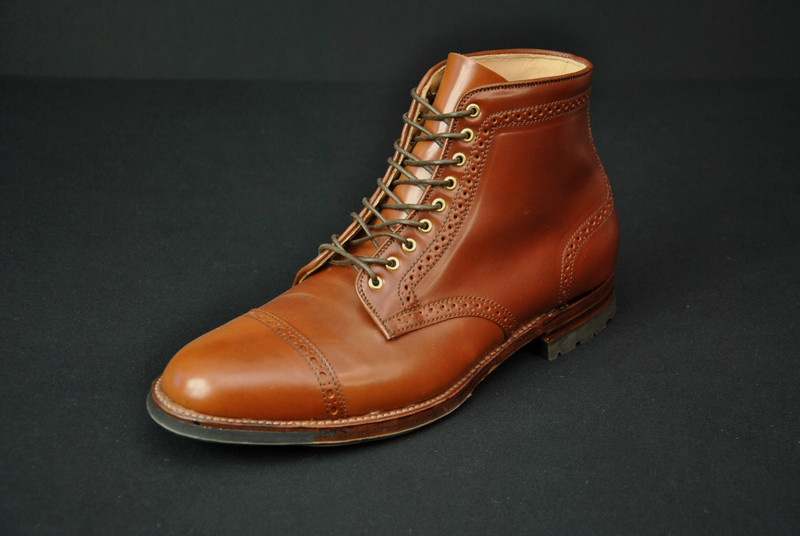 Alden D7846C Amaretto Shell Cordovan Perforated Cap Toe Boot