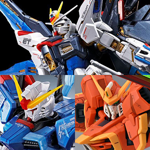 RG ストライクフリーダムガンダム［チタニウムフィニッシュ］」ほか