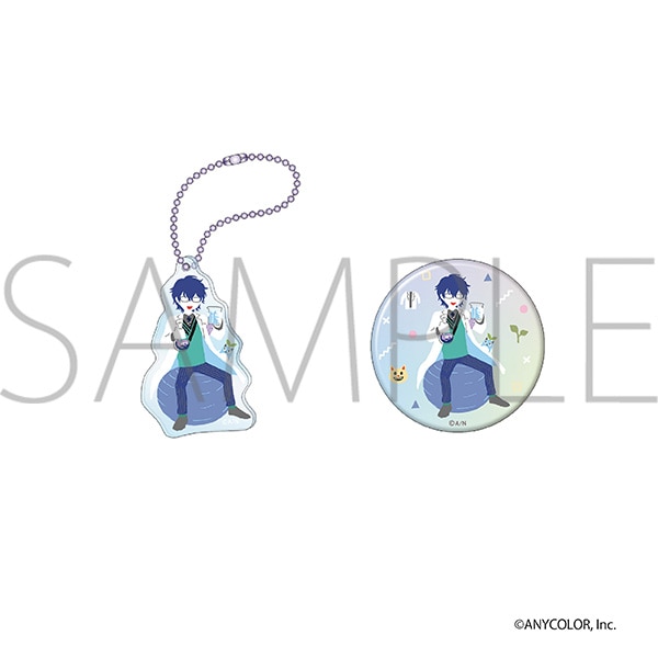 にじさんじ 缶バッジ＆アクリルキーホルダーセット レオス