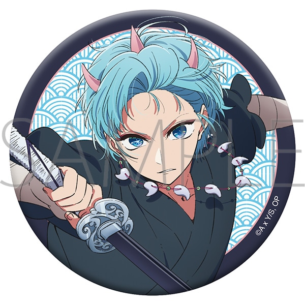 推しの子】 グリッター缶バッジ／アクア（刀鬼ver.）: キャラグッズ