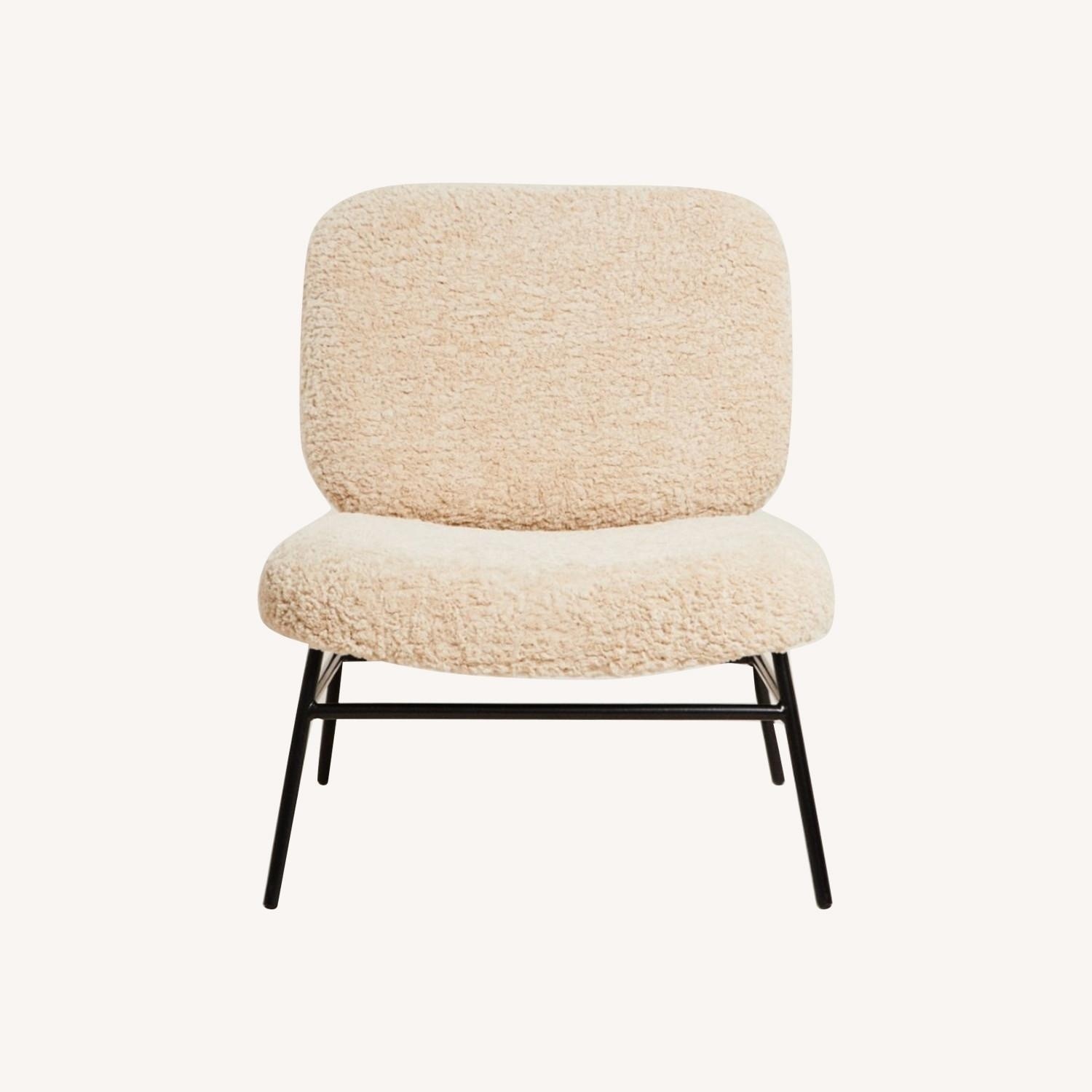 Zara Home Natural Fabric Accent Chair - AptDeco