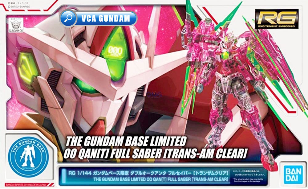 Bandai® TheGundamBase RG 00 QAN[T] FULL SABER TRANS-AM CLEAR COLOR