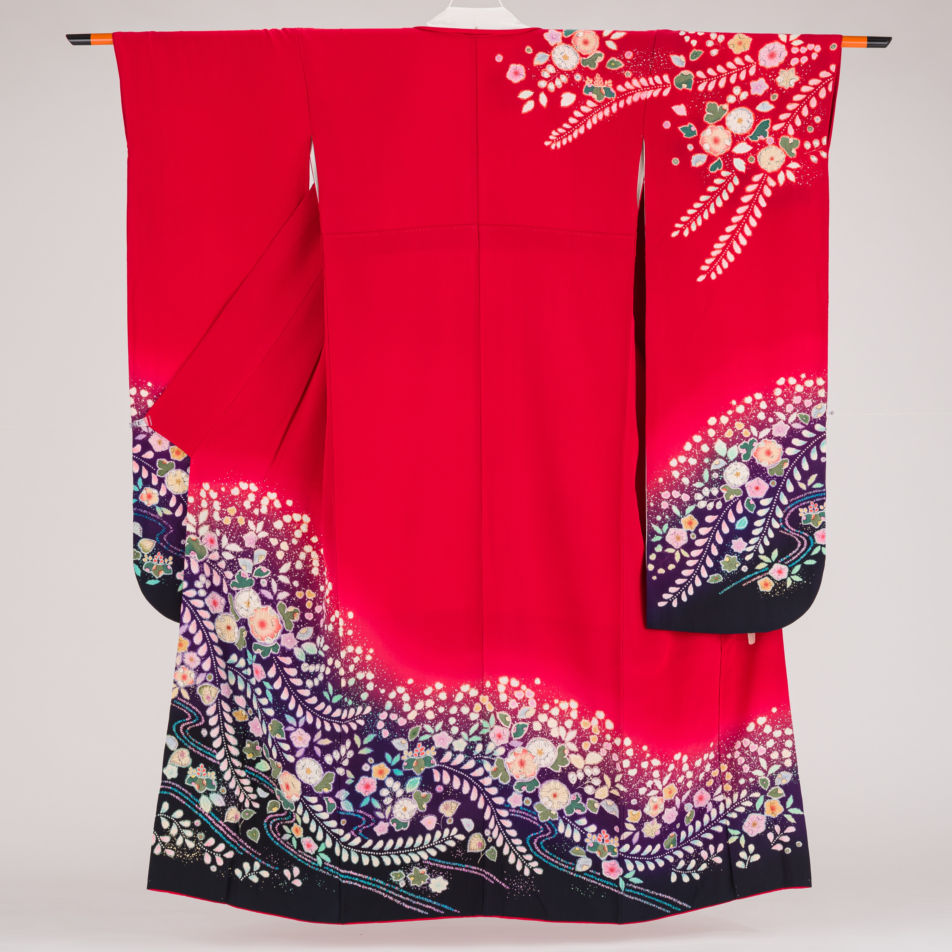 振袖 翠山工房 辻が花模様 - からん::アンティーク着物・リサイクル