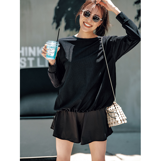 メゾンドドルチェ　ラッシュガード　ブラック mason de dolce メゾンドドルチェ新作ラッシュガード