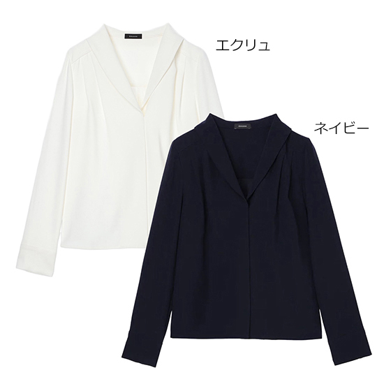 anuans]ダブルサテンショールカラーブラウス | KOBUNSHA SELECT SHOP