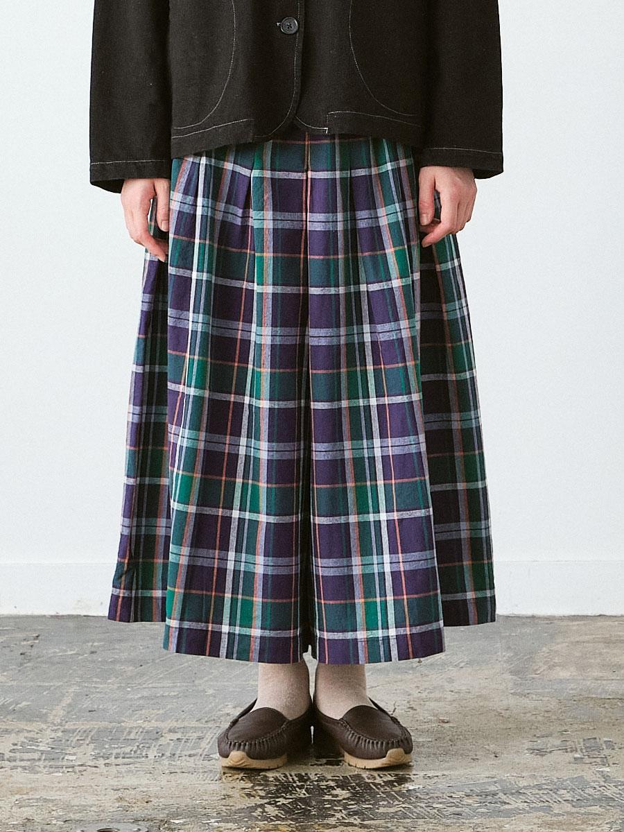 ガウチョパンツ 綿オックスチェック | パンツフルレングス | 【公式】D