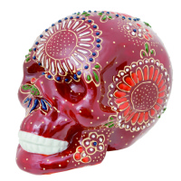 九谷焼SKULL～髑髏～ スカル小 でこ盛・青 - 九谷焼 髑髏 ～SKULL