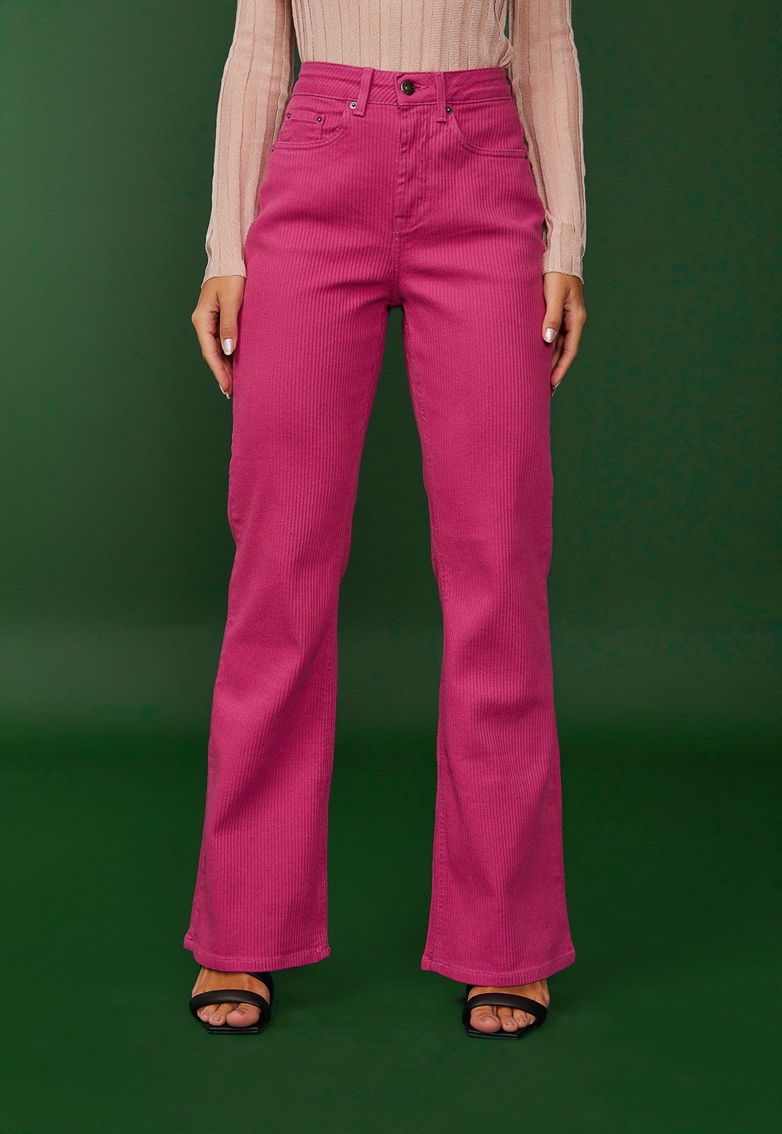 Calça Jeans Feminina Wide Leg Colorida - DZ20360.F