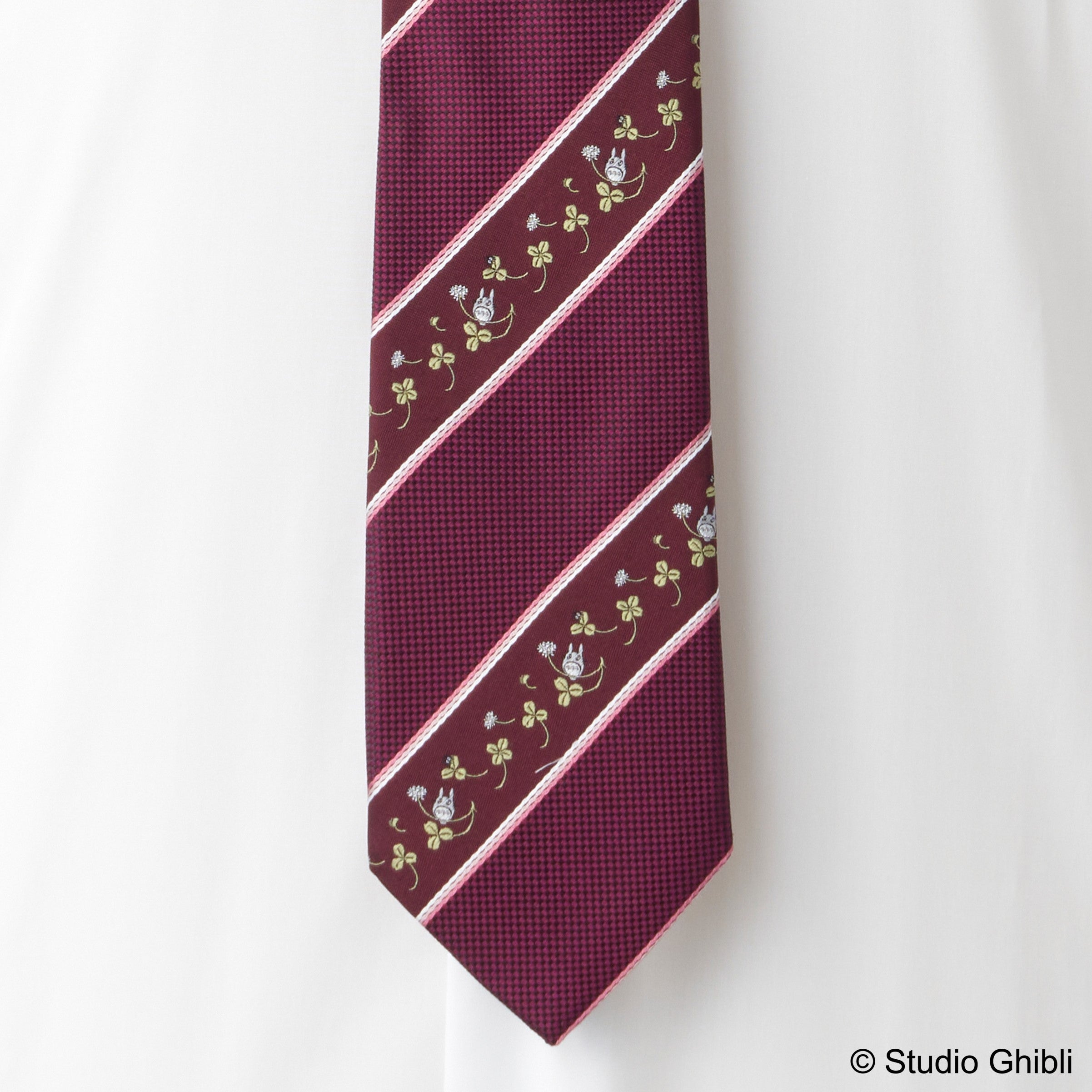 ネクタイ】トトロネクタイ ジブリネクタイ クローバーストライプ
