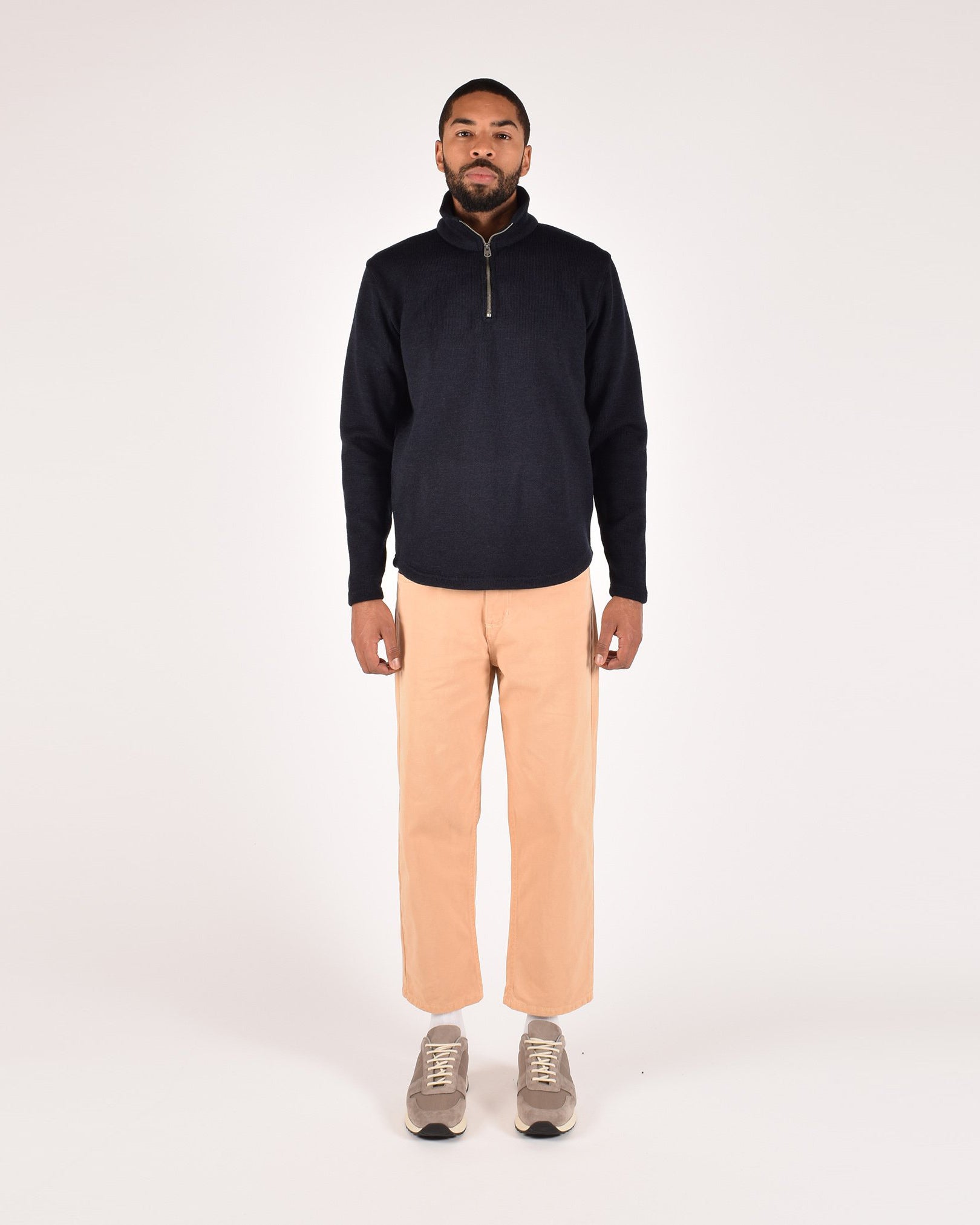 1/4 Zip Moto-Jersey - Dark Navy – Dehen 1920