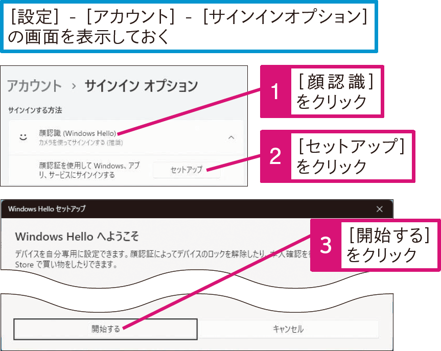 Windows 11で顔認証機能を設定するには | できるネット