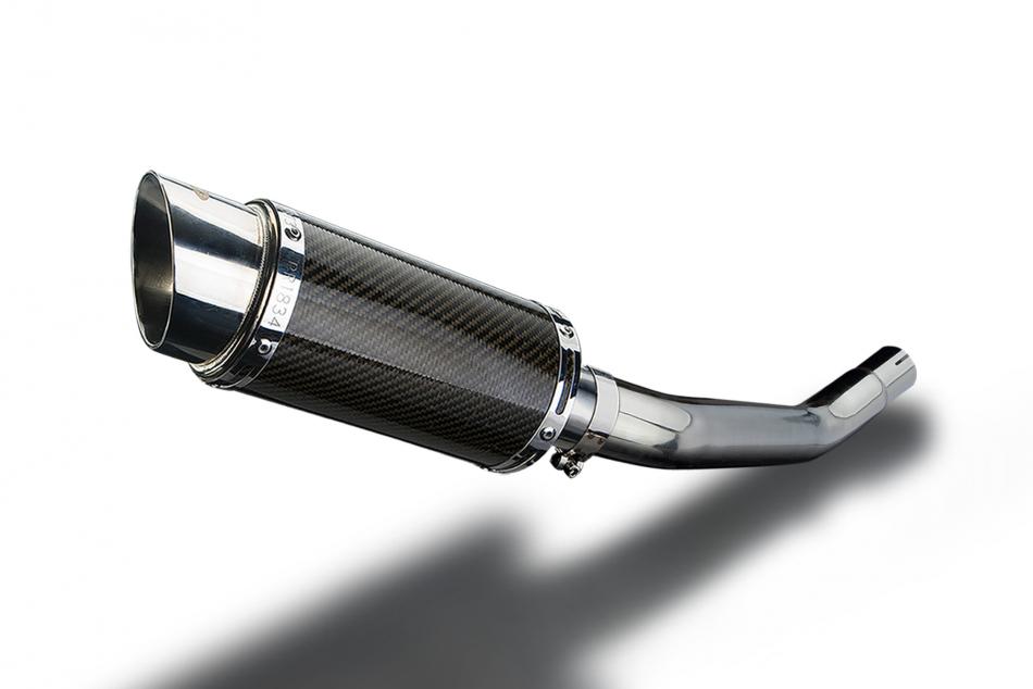 Slip-On 8-inch Round Carbon Fiber Muffler for ZX-6R Ninja