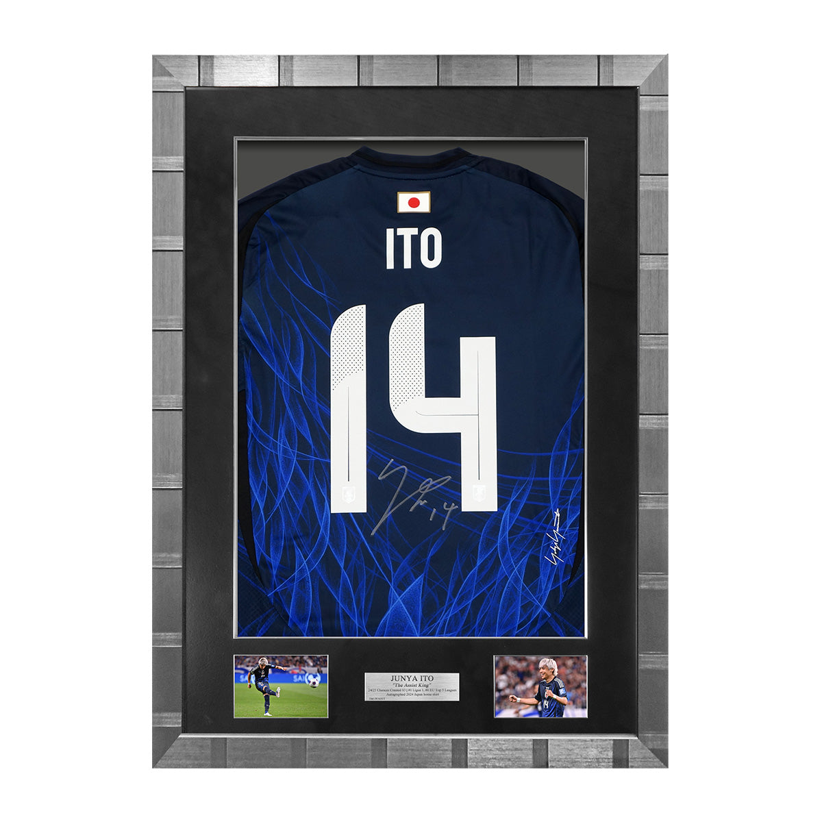 メモラビリア】伊東純也 直筆サイン入り日本代表2024ホームサッカー